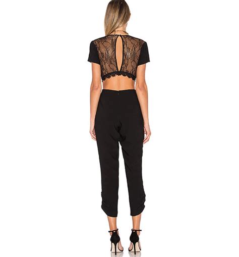 Revolve Lovers And Friends Lace Cut Out Bare Back Jumpsuit Women S