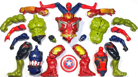 Assemble Avengers Toys Hulkbuster Vs Spider Man Vs Hulk Smash Vs Captain America ~ Avengers