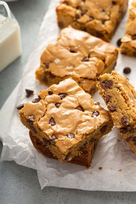 Chocolate Chip Blondies Recipe My Baking Addiction