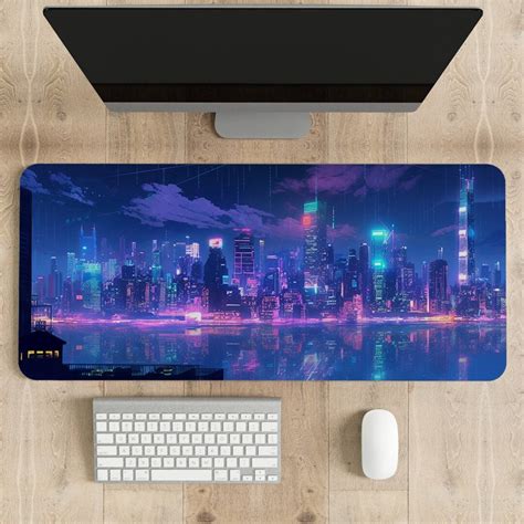 Cyberpunk Desk Mat, LED RGB, Cyberpunk Design, XXL Desk Mat for Gaming ...