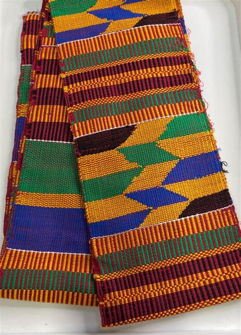 Handwoven African Ghanaian Kente Muffler Stole African Clothing