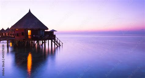 Water bungalow. Water bungalows on the islands of the Maldives. A place to relax and honeymoon ...