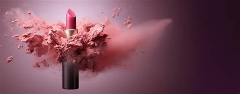 Generative Ai Nude Batom Bege Cor Bege E P Rosa Salpicos E Fuma A Espa O De C Pia Foto