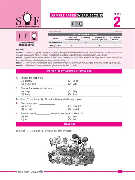 Sof Ieo Sample Paper 2023 Class 2