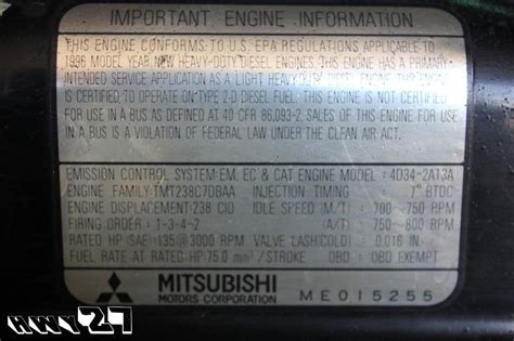 Purchase Mitsubishi Fuso Fe Hd Engine D At A K Miles Good