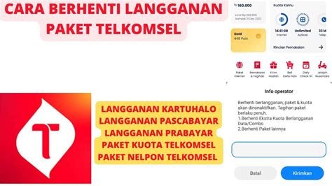 Cara Berhenti Paket Langganan Kartuhalo Pascabayar Telkomsel Youtube