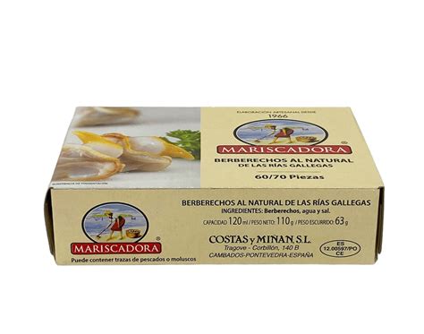 Comprar Berberechos Al Natural De Las R As Gallegas Mariscadora