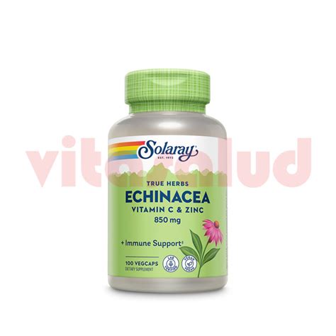 SOLARAY ECHINACEA VITAMINA C ZINC 100 CAPSULAS Vitasalud