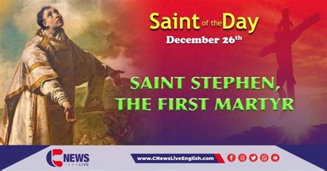 Saint Stephen, the first martyr; Patron Saint of Altar Servers