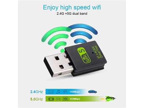 Usb Wifi Bluetooth Adapter 600mbps Dual Band 2 4 5ghz Wireless Network External Receiver Mini