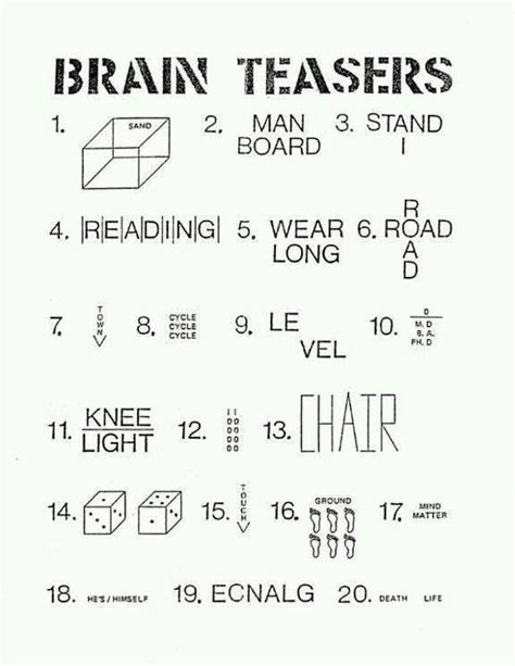 Visual Brain Teasers For Kids