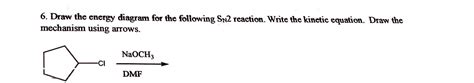 Solved 6 Draw The Energy Diagram For The Following Sn2