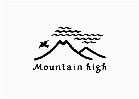 The Mountain Fish Logo Is Black And White