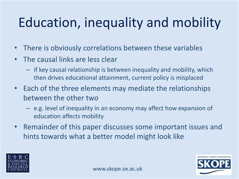 Ppt Education Social Mobility And Earning Inequality Towards A New Model Powerpoint