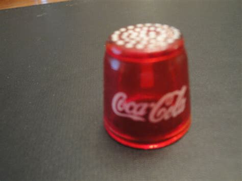 Red Glass Coca Cola Thimble Antique Price Guide Details Page