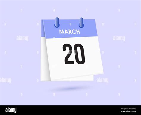 March 20 Calendar And Time Planner Daily Calendar Icon Reminder