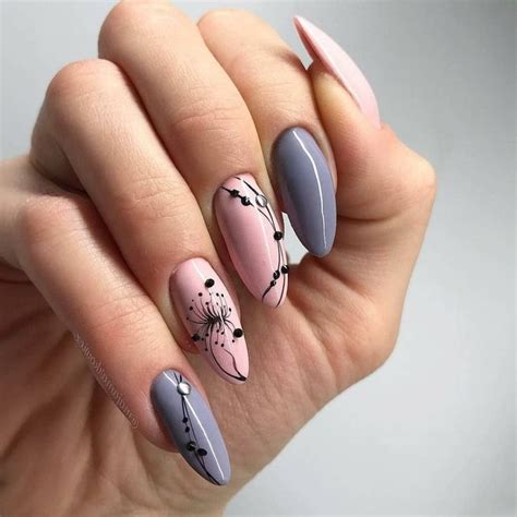 Маникюр Миндаль С Цветами — Richnail.ru