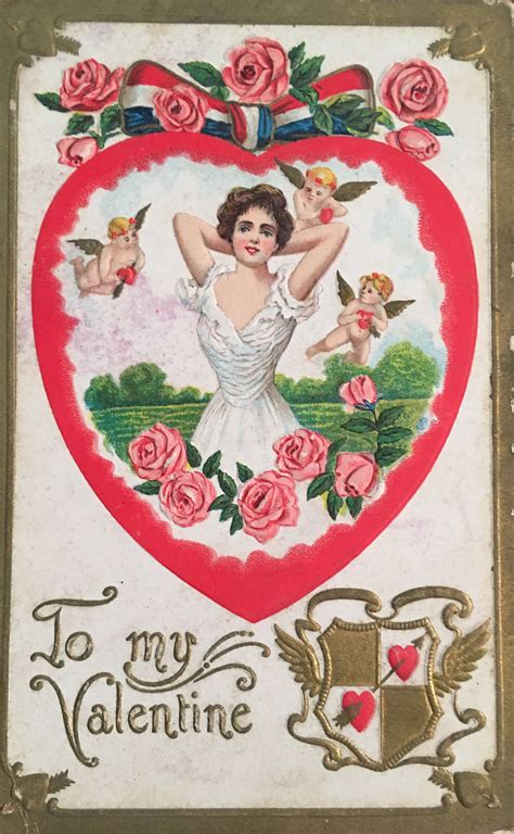 Vintage Postcard Valentines Valentine Postcards Vintage Valentine