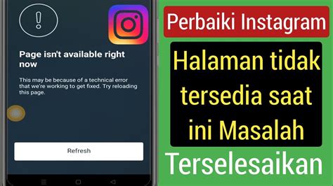 Cara Halaman Tidak Tersedia Masalah Instagram Perbaiki Masalah