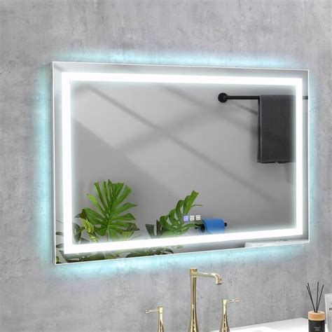 Inster 48 In W X 36 In H Rectangular Frameless Led Mirror Anti Fog Dimmable With Memory