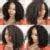 Virgo Mongolian Afro Kinky Curly Wig Natural B Lace Front Human Hair