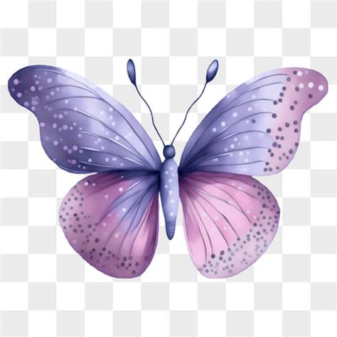 Descarga Hermosa mariposa con alas moradas y rosas PNG En Línea