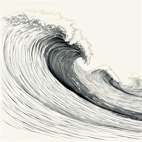 How To Draw A Tsunami Wave Step By Step