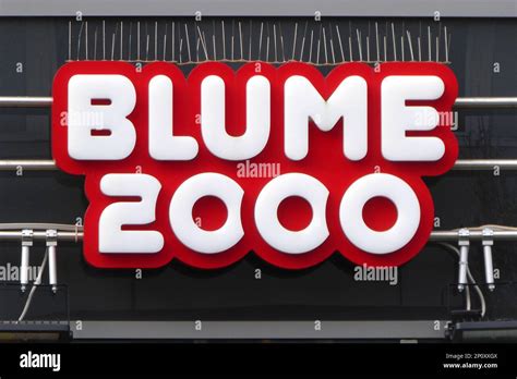 Blume 2000 Blumendiscounter Blumengeschaeft Logo Stock Photo Alamy
