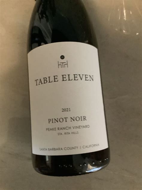 Table Eleven Wines Pinot Noir La Encantada Vineyard Usa