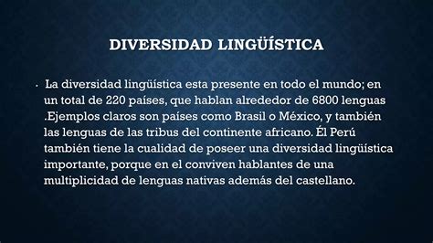 Diversidad Lingüística Ppt