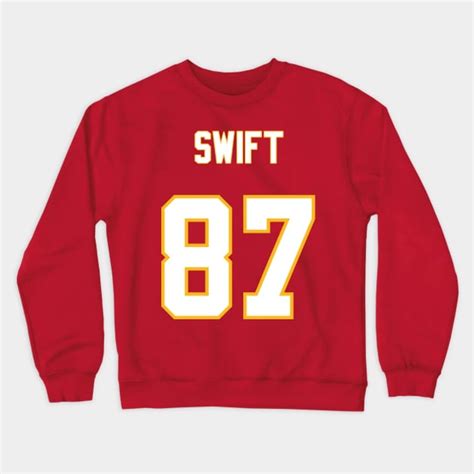 Travis Kelce Taylor 87 Chiefs Jersey - Taylor - Crewneck Sweatshirt ...