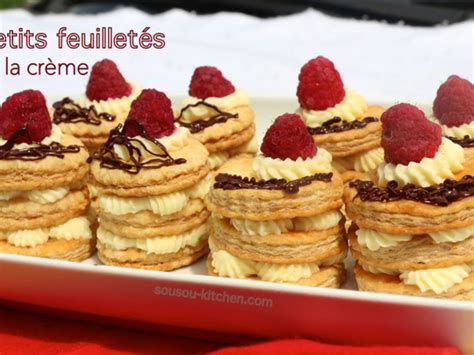 Petits feuilletés à la crème mousseline pour l apéro Recette par