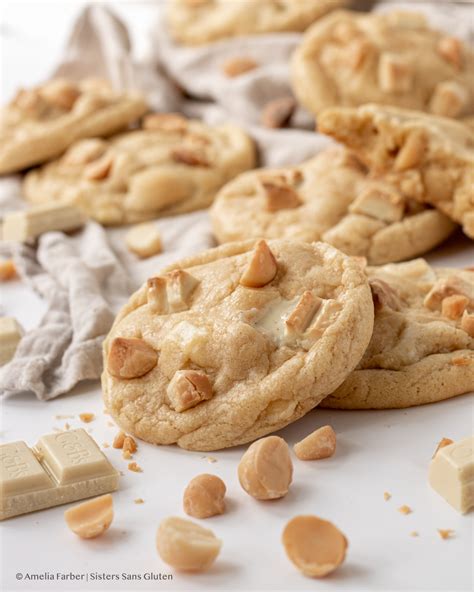 Gluten Free White Chocolate Macadamia Cookies Sisters Sans Gluten