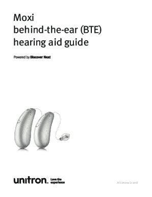 Fillable Online Moxi Behind The Ear Bte Hearing Aid Guide Quality