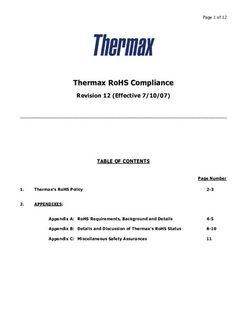 Fillable Online Rohs Directive European Commission Environment Fax