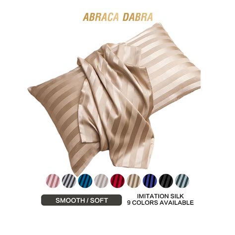 Abraca Dabra Luxury Satin Soft Breathable 1 Piece Pillowcase Silk Solid 100 Quality Cool