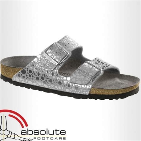 Birkenstock Arizona Birko Flor Metallic Stones Silver Grey 1011912