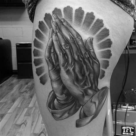 70 Praying Hands Tattoo Designs For Men Silence The Mind