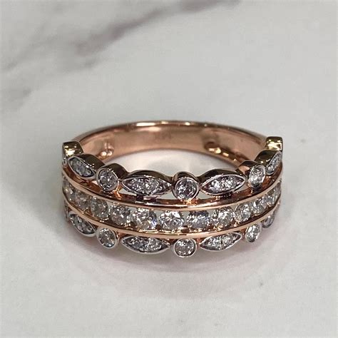 Anillo Oro Rosado Con Brillantes Mercurio Joyeros