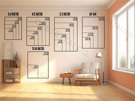 Wall Art Size Guide, Print Size Guide, Wall Art Ratio Guide, Frame Size ...