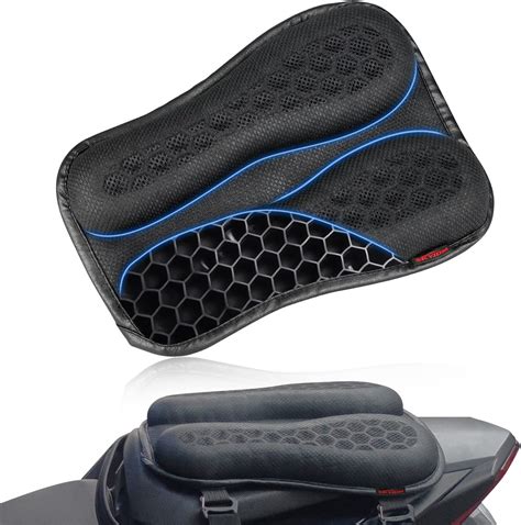 SKYJDM Cojín plegable de gel para asiento trasero de motocicleta