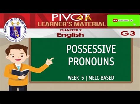 ENGLISH 3 POSSESSIVE PRONOUNS MODULE WEEK 5 MELC BASED YouTube