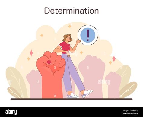 Emblem Of Determination Illustration A Resolute Figure Stands With An