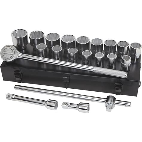 Ironton Heavy Duty Jumbo Socket Set 21 Pc 3 4in Drive Sae Northern Tool