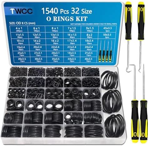 Twcc Size Pcs O Rings Assortment Kits Metric Nitrile Nbr Rubber