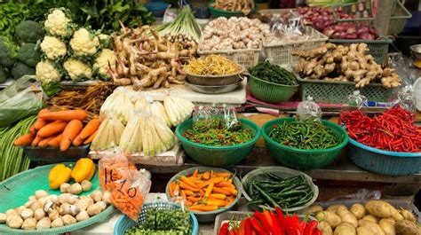 Premium Photo Wet Market With Variety Vegetable