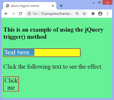 Jquery Trigger Method Javatpoint 6528 Hot Sex Picture