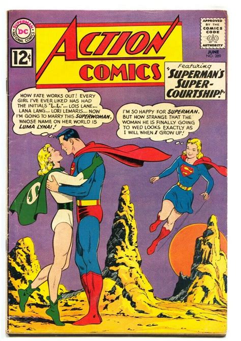 Action Comics 289 1962 Superman Supergirl Vg Comic Books Silver