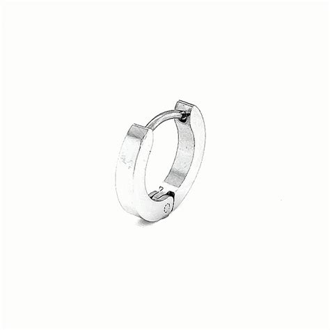 Stainless Steel Single Huggie Earring Asha Jewelry