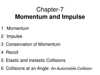 PPT Chapter 7 Momentum And Impulse PowerPoint Presentation Free